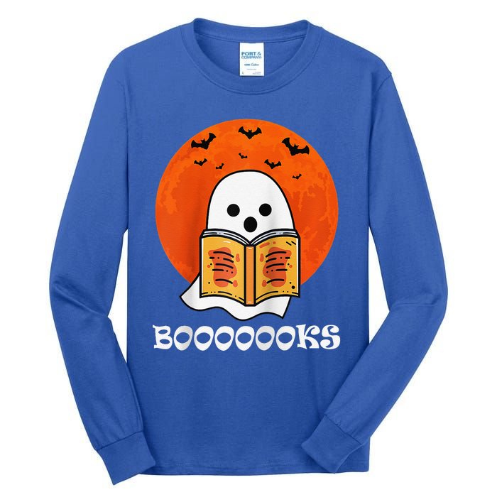 Booooooks Boo Read Books Halloween Raglan Baseball Tall Long Sleeve T-Shirt