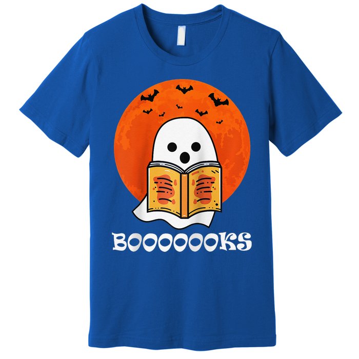 Booooooks Boo Read Books Halloween Raglan Baseball Premium T-Shirt