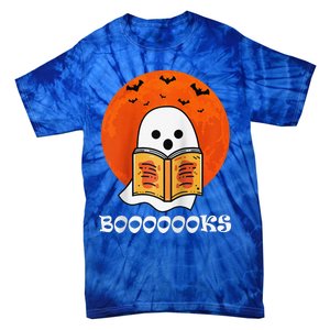 Booooooks Boo Read Books Halloween Raglan Baseball Tie-Dye T-Shirt