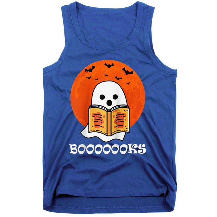 Booooooks Boo Read Books Halloween Raglan Baseball Tank Top