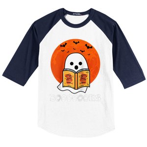 Booooooks Boo Read Books Halloween Raglan Baseball Baseball Sleeve Shirt