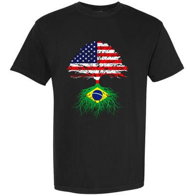 Brazil Brasil Roots Brazilian American Immigrant Garment-Dyed Heavyweight T-Shirt