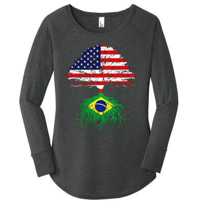 Brazil Brasil Roots Brazilian American Immigrant Women's Perfect Tri Tunic Long Sleeve Shirt