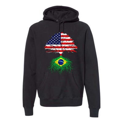 Brazil Brasil Roots Brazilian American Immigrant Premium Hoodie