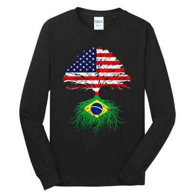 Brazil Brasil Roots Brazilian American Immigrant Tall Long Sleeve T-Shirt