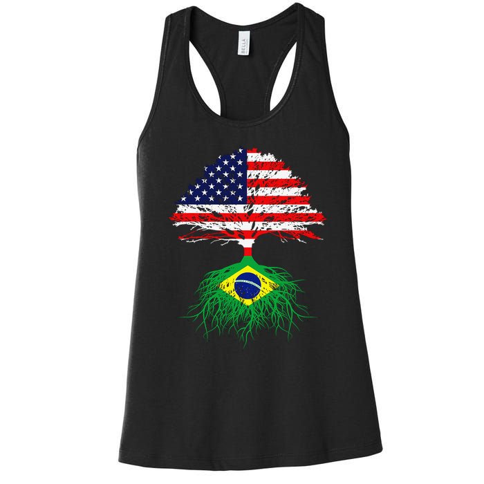 Brazil Brasil Roots Brazilian American Immigrant Women's Racerback Tank