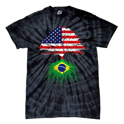 Brazil Brasil Roots Brazilian American Immigrant Tie-Dye T-Shirt