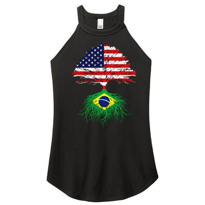 Brazil Brasil Roots Brazilian American Immigrant Women's Perfect Tri Rocker Tank