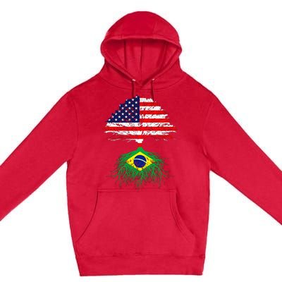 Brazil Brasil Roots Brazilian American Immigrant Premium Pullover Hoodie