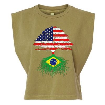 Brazil Brasil Roots Brazilian American Immigrant Garment-Dyed Women's Muscle Tee