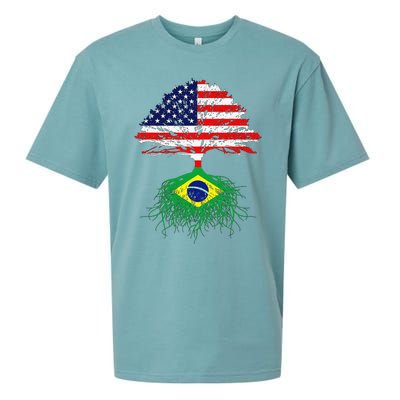 Brazil Brasil Roots Brazilian American Immigrant Sueded Cloud Jersey T-Shirt