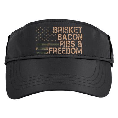 Brisket Bacon Ribs & Freedom Grill Bbq Funny Meat Smoking Adult Drive Performance Visor