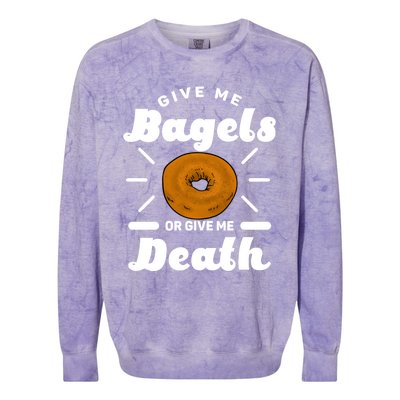 Bagel Baker Roll Lover Ringshaped Baked Beigel Jewish Bread Funny Gift Colorblast Crewneck Sweatshirt