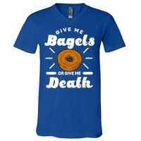 Bagel Baker Roll Lover Ringshaped Baked Beigel Jewish Bread Funny Gift V-Neck T-Shirt