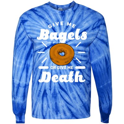 Bagel Baker Roll Lover Ringshaped Baked Beigel Jewish Bread Funny Gift Tie-Dye Long Sleeve Shirt