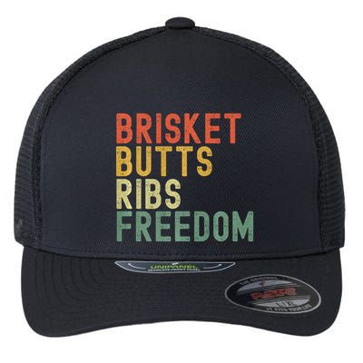 Brisket Butts Ribs Freedom Bbq Meat Smoker Meat Lover Flexfit Unipanel Trucker Cap