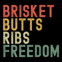 Brisket Butts Ribs Freedom Bbq Meat Smoker Meat Lover Cooling Performance Crew T-Shirt