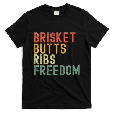 Brisket Butts Ribs Freedom Bbq Meat Smoker Meat Lover T-Shirt