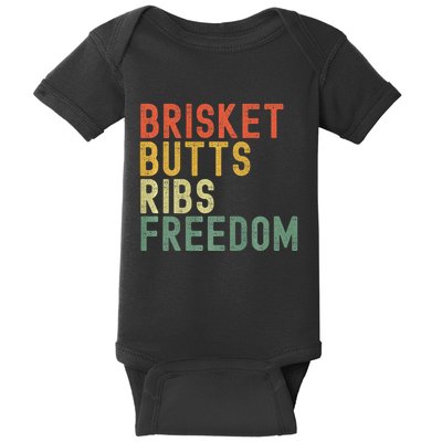 Brisket Butts Ribs Freedom Bbq Meat Smoker Meat Lover Baby Bodysuit