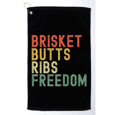 Brisket Butts Ribs Freedom Bbq Meat Smoker Meat Lover Golf Towel