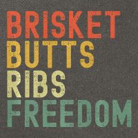Brisket Butts Ribs Freedom Bbq Meat Smoker Meat Lover Cotton Canvas Backpack