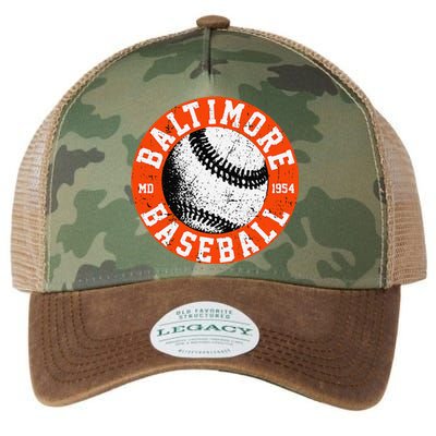 Baltimore Baseball Retro Vintage Design Baseball Lover Legacy Tie Dye Trucker Hat