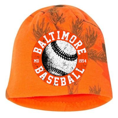 Baltimore Baseball Retro Vintage Design Baseball Lover Kati - Camo Knit Beanie