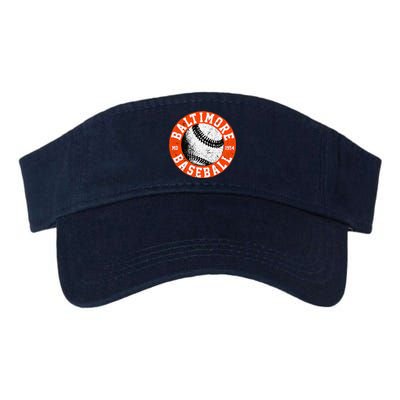 Baltimore Baseball Retro Vintage Design Baseball Lover Valucap Bio-Washed Visor