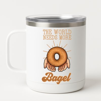 Bagel Baker Roll Lover Ringshaped Baked Jewish Bread Beigel Gift 12 oz Stainless Steel Tumbler Cup