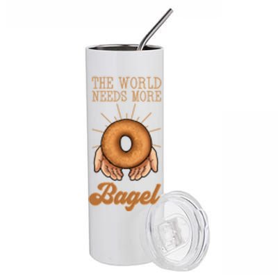 Bagel Baker Roll Lover Ringshaped Baked Jewish Bread Beigel Gift Stainless Steel Tumbler