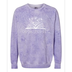 Booktrovert Book Reader Gift Colorblast Crewneck Sweatshirt