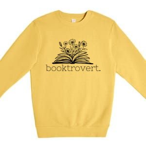 Booktrovert Book Reader Gift Premium Crewneck Sweatshirt