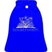 Booktrovert Book Reader Gift Ceramic Bell Ornament