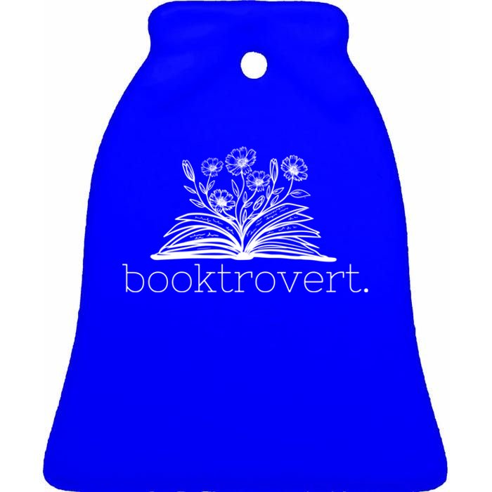 Booktrovert Book Reader Gift Ceramic Bell Ornament