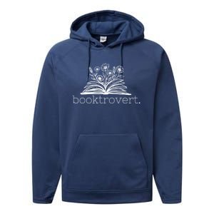 Booktrovert Book Reader Gift Performance Fleece Hoodie