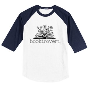 Booktrovert Book Reader Gift Baseball Sleeve Shirt