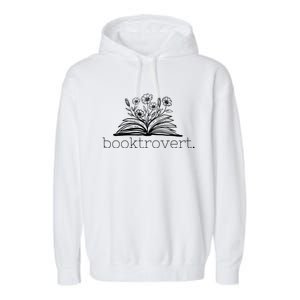 Booktrovert Book Reader Gift Garment-Dyed Fleece Hoodie