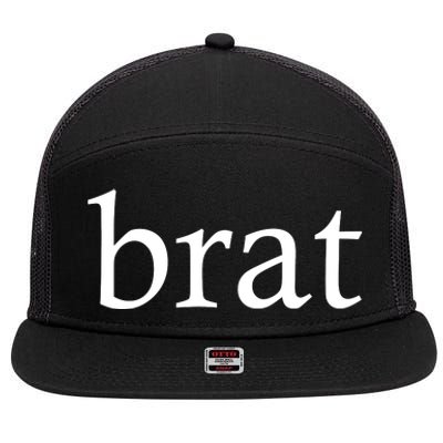 Brat 7 Panel Mesh Trucker Snapback Hat