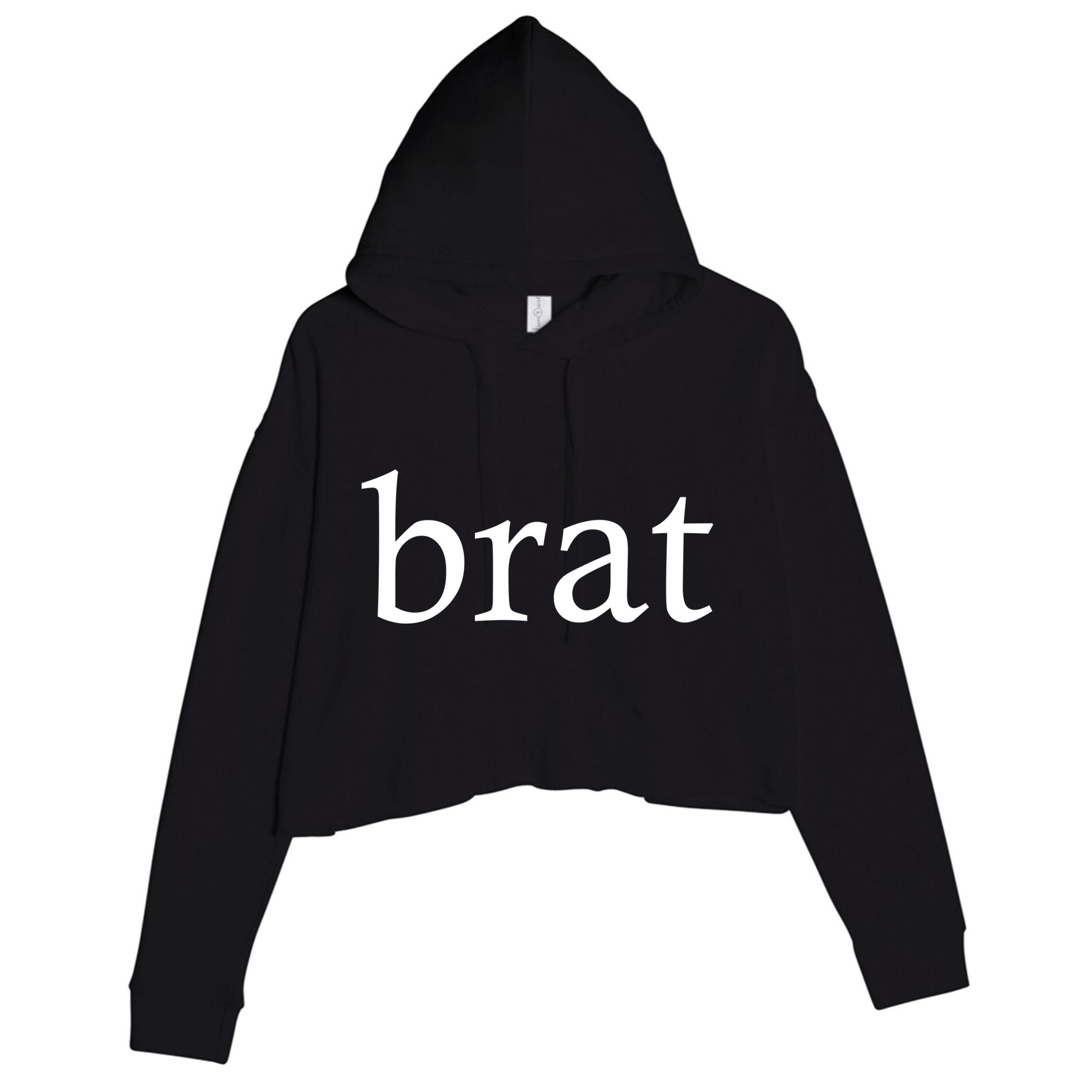 Brat Crop Fleece Hoodie