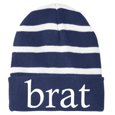 Brat Striped Beanie with Solid Band