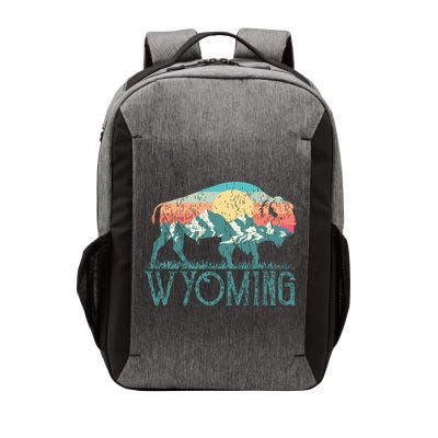 Bison Buffalo Retro Wyoming Wy Mountains Retro Vector Backpack
