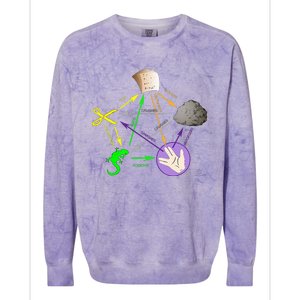 Big Bang Rock Paper Scissors Lizard Colorblast Crewneck Sweatshirt