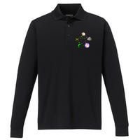 Big Bang Rock Paper Scissors Lizard Performance Long Sleeve Polo