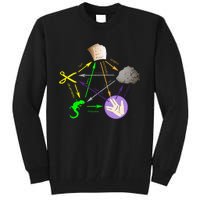 Big Bang Rock Paper Scissors Lizard Tall Sweatshirt