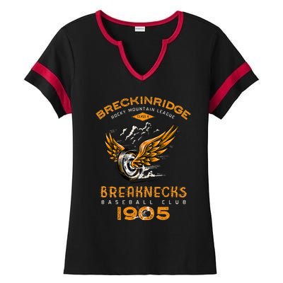 Breckinridge Breaknecks Retro Minor League Ladies Halftime Notch Neck Tee