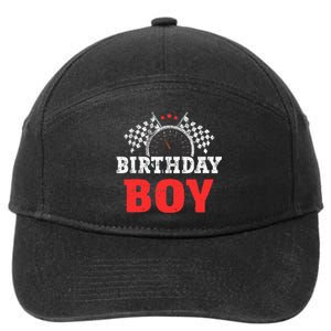 Birthday Boy Race Car Racing Car Driver Birthday Crew 7-Panel Snapback Hat