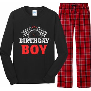 Birthday Boy Race Car Racing Car Driver Birthday Crew Long Sleeve Pajama Set