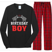 Birthday Boy Race Car Racing Car Driver Birthday Crew Long Sleeve Pajama Set