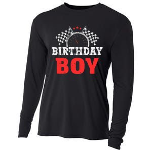 Birthday Boy Race Car Racing Car Driver Birthday Crew Cooling Performance Long Sleeve Crew