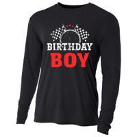 Birthday Boy Race Car Racing Car Driver Birthday Crew Cooling Performance Long Sleeve Crew